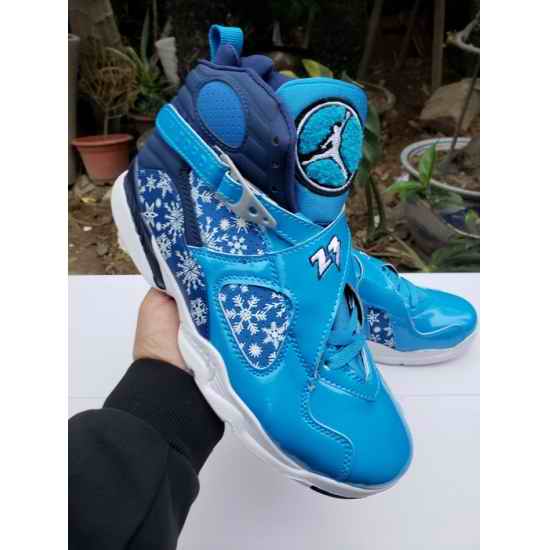 Nike Air Jordan 8 Retro Blue Snow Men Shoes